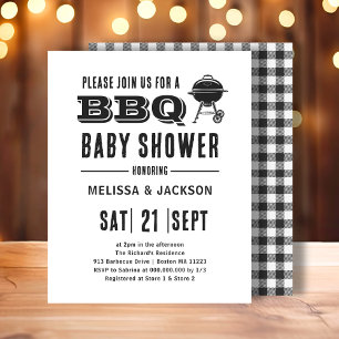Jardin BBQ Baby shower Budget Invitation