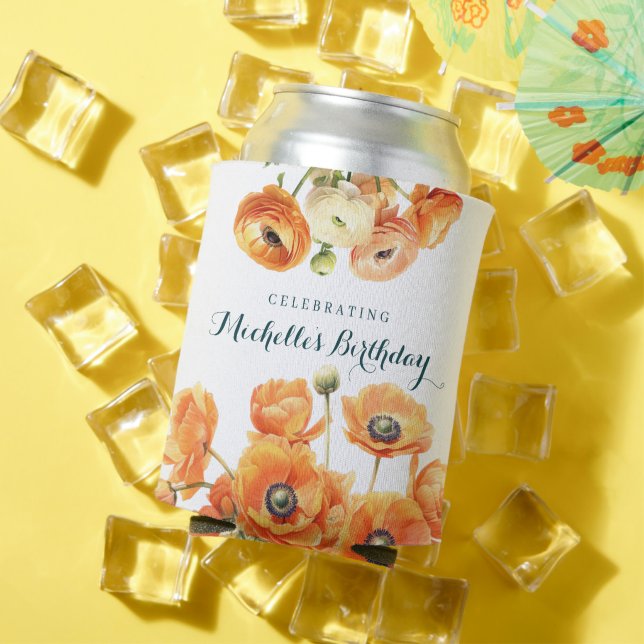 Jardin blanc orange rustique Glacière d'anniversai (Été in situ)