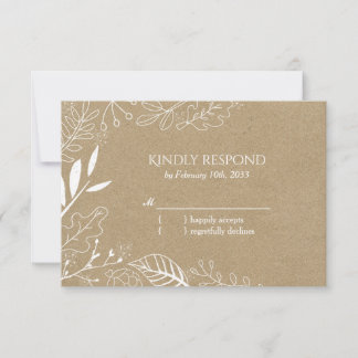 Jardin botanique rustique Mariage RSVP