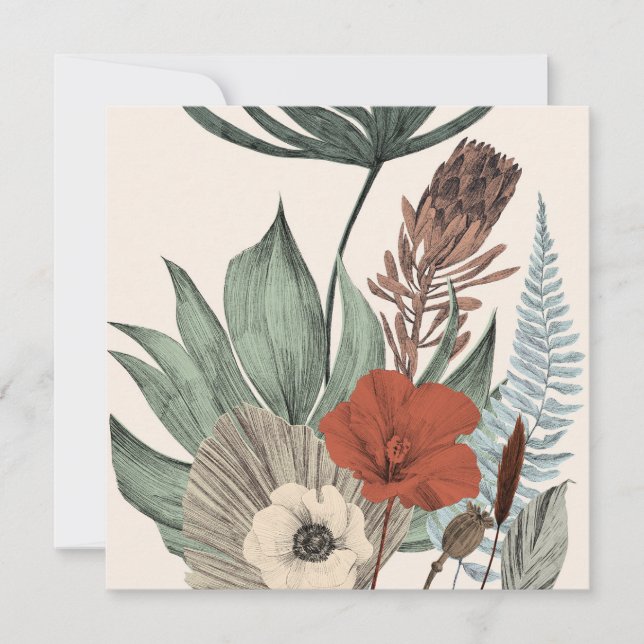 Jardin botanique vintage - Fleurs sauvages & Prote (Devant)