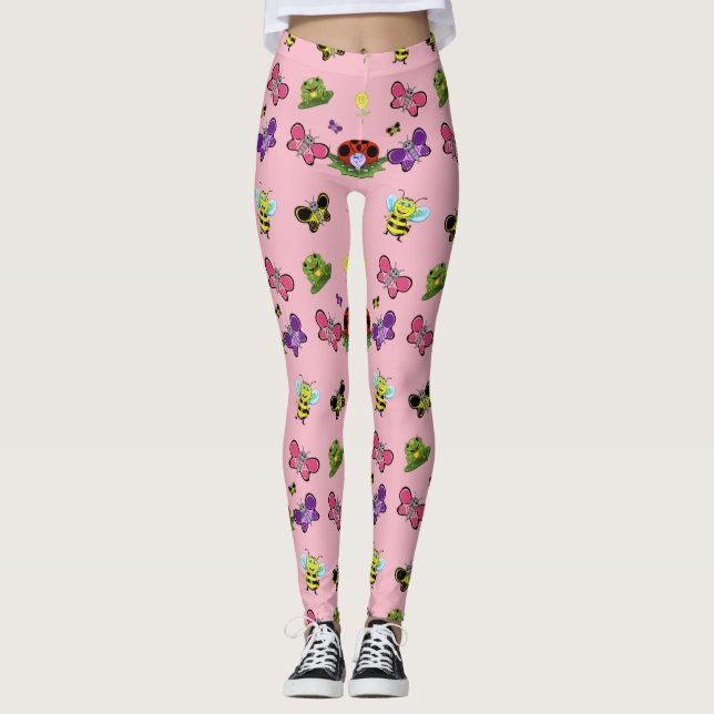 Jardin coloré Leggings (Devant)