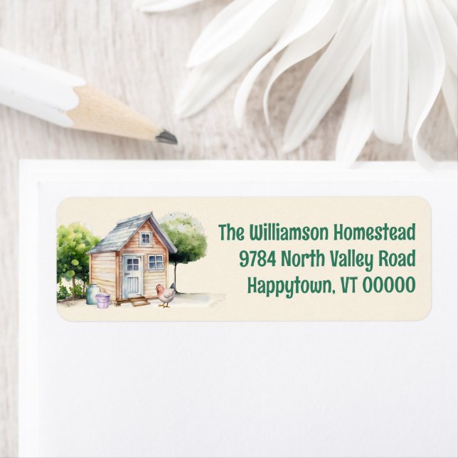 Jardin Coop Homestead Retour Adresse étiquettes (En situation)