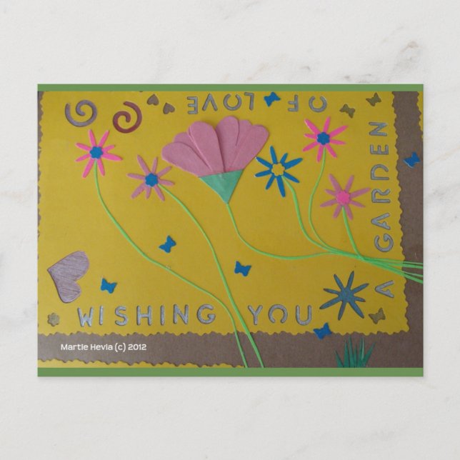 Jardin d'amour vert | Carte postale Blue Beach Son (Devant)