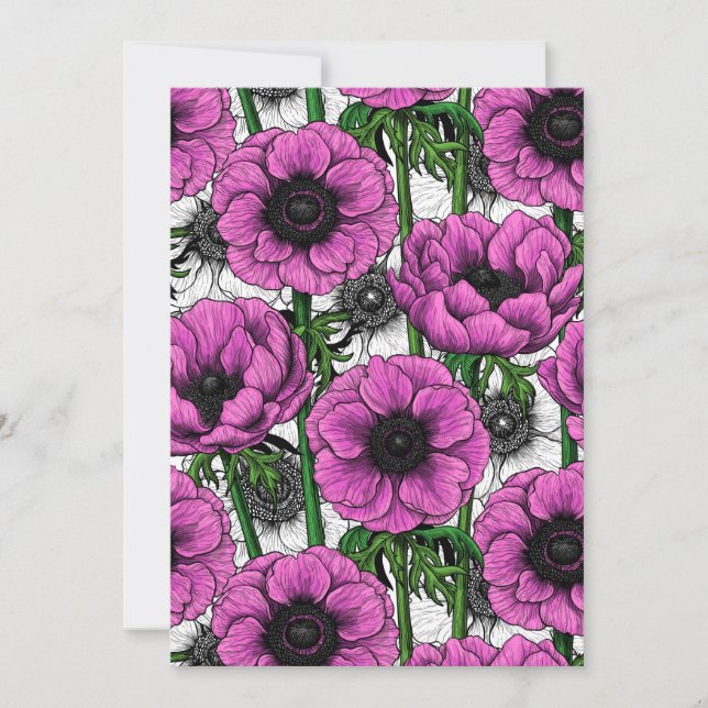 Jardin d'anémone rose (Devant)