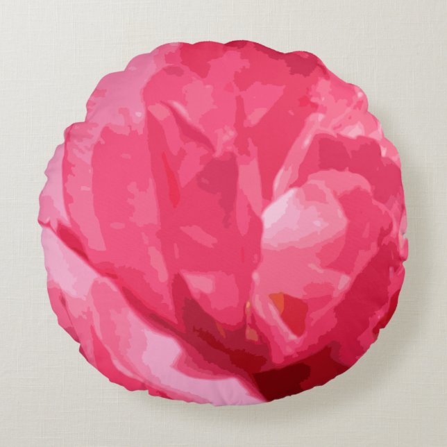 Jardin d'aquarelle Abstraite Coussin de fleurs ros (Devant)