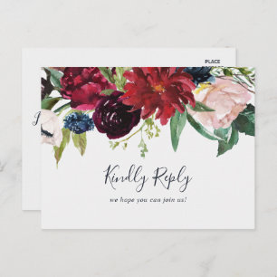 Jardin d'automne   Carte postale RSVP de la Bourgo