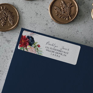 Jardin d'automne   Étiquette d'adresse de retour d