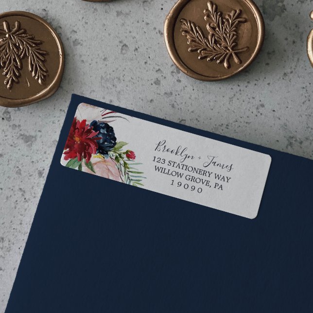 Jardin d'automne | Étiquette d'adresse de retour d (Créateur téléchargé)