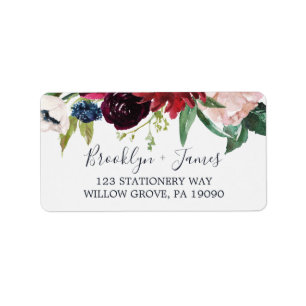 Jardin d'automne   Étiquettes de adresse RSVP Bour