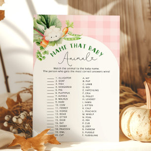 Jardin d'automne Nom du bébé animal baby shower je