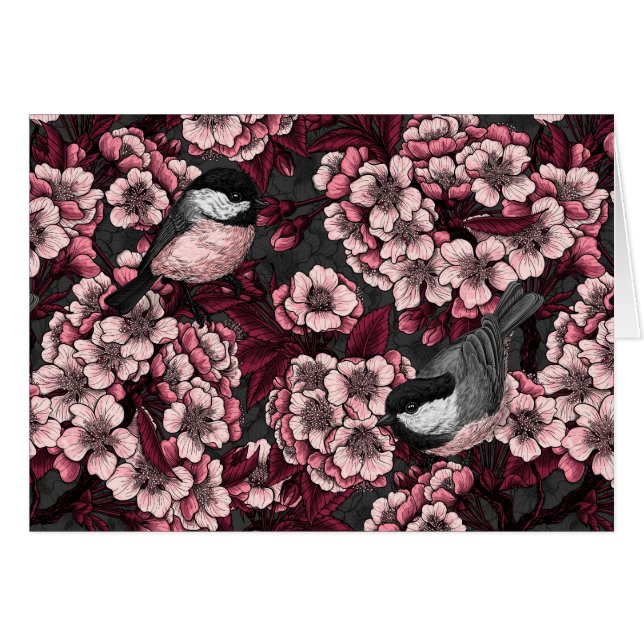 Jardin de cerisier nocturne (Devant horizontal)