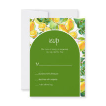 Jardin de citron aquarelle moderne jaune Rsvp