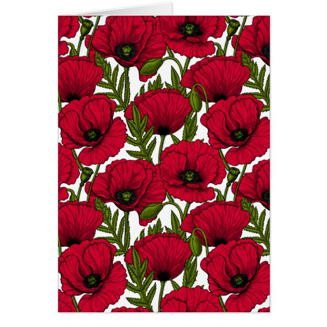 Jardin de coquelicots rouges 2 (Devant)