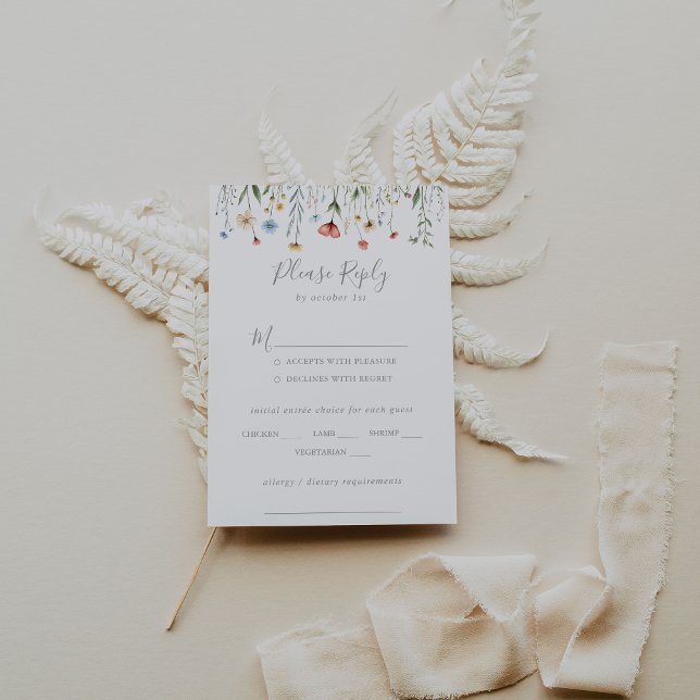 Jardin de couleurs Menu de mariage aux fleurs sauv (Créateur téléchargé)