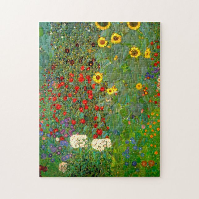 Jardin de ferme de Gustav Klimt avec le puzzle de (Vertical)