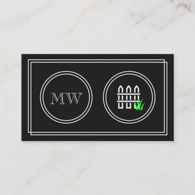 Jardin "de film silencieux" clôturant des cartes (Devant)