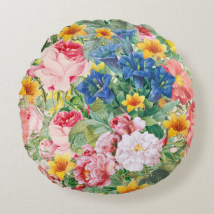 Jardin de fleurs coloré - Coussin floral bohème