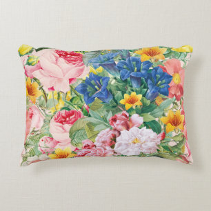 Jardin de fleurs colorées - Coussin floral Boho