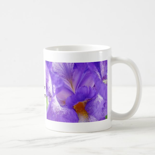 Jardin de fleurs d'Iris Tasse à café Mug cadeaux V (Droite)
