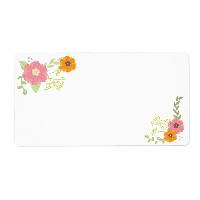 Jardin de fleurs douces Étiquettes vierges (Devant)