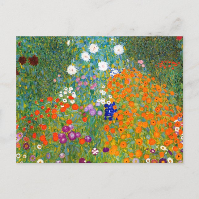 Jardin de fleurs par Gustav Klimt Carte postale de (Devant)