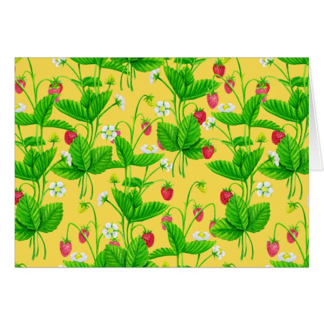 Jardin de fraise sur jaune (Devant horizontal)