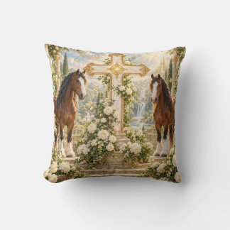 Jardin de Grâce avec Coussin aux Clydesdales