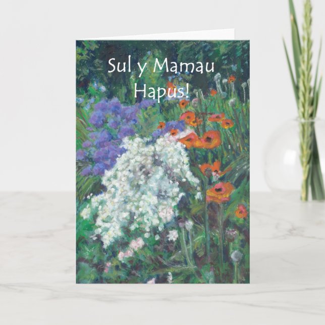 "Jardin de juin" Carte de fête des mères galloises (Devant)