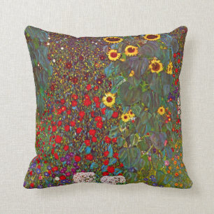 Jardin de la ferme Gustav Klimt avec Coussin de to