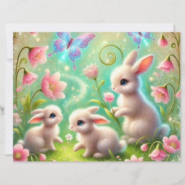 Jardin de lapin de printemps Imaginaire (Dos)