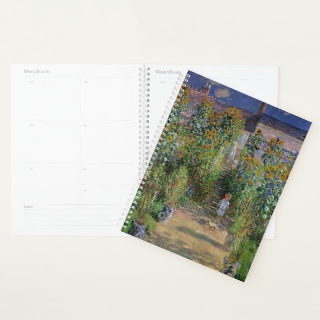 Jardin de Monet Vetheuil Impressionim Peinture de  (Devant avec enveloppe)