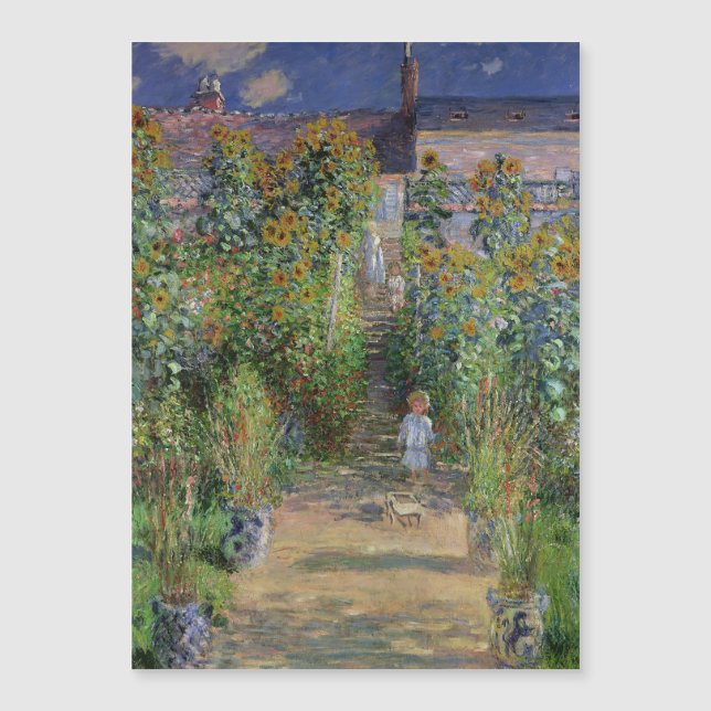 Jardin de Monet Vetheuil Impressionim Peinture de  (Devant)