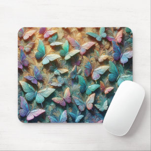 Jardin de papillon iridescent tapis de souris