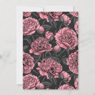 Jardin de pivoine nocturne rose et gris