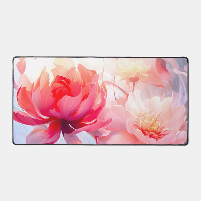 Jardin de pivoines en fleurs à l'aquarelle (Recto)