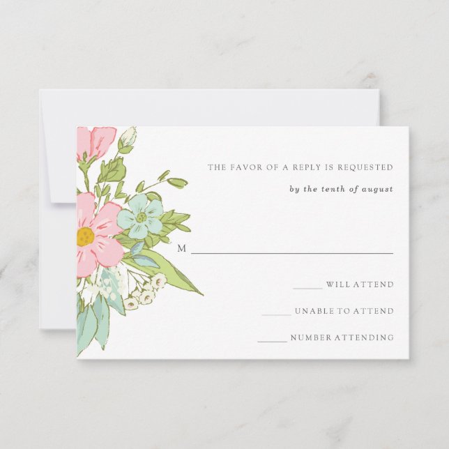 Jardin de printemps | Mariage floral RSVP (Devant)