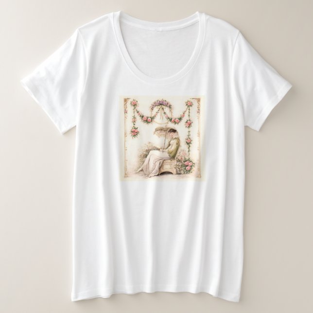 Jardin de roses de la Régence lisant une dame (Design devant)