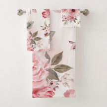 Jardin de roses rose floral aquarelle botanique ro