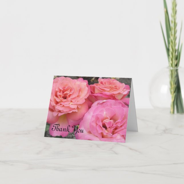 Jardin de roses rougissantes Merci (Devant)