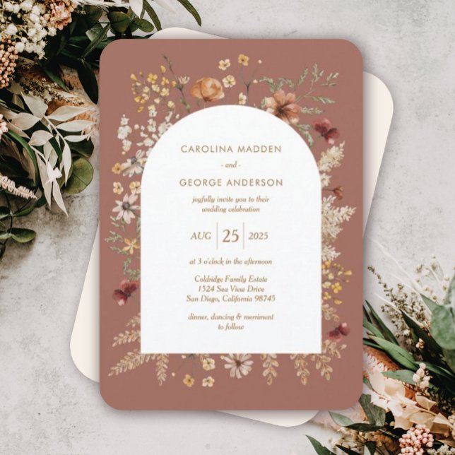 Jardin de Sedona Faire-part de mariage arché (Créateur téléchargé)