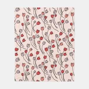Jardin De Tulipe En Couverture De Toison Rose
