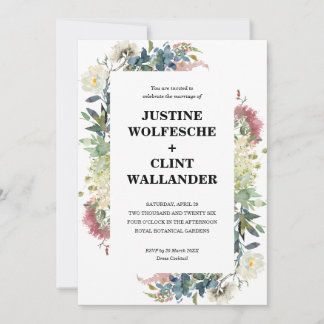 Jardin de verdure Botanique Invitation de mariage