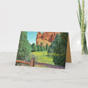 Jardin des Dieux Carte de voeux d'anniversaire