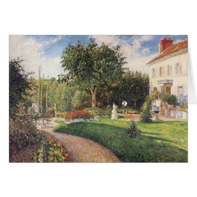 Jardin des Mathurins à Pontoise par Pissarro (Devant horizontal)