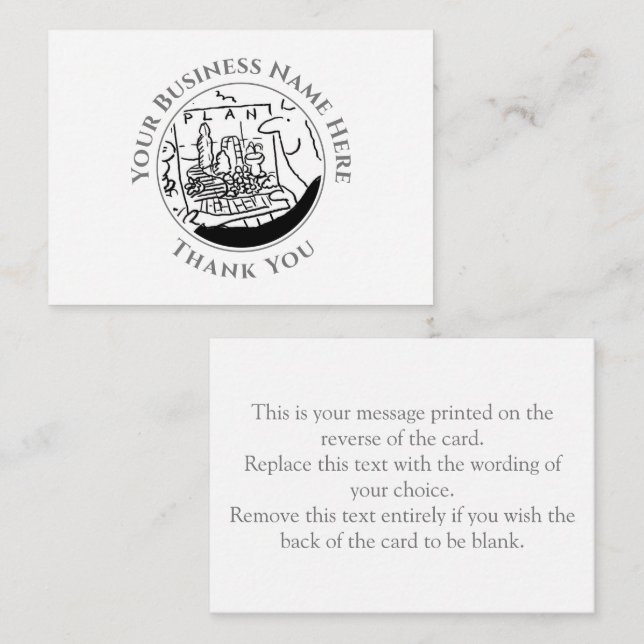 Jardin Design Paysage Carte de note Merci (Devant / Derrière)