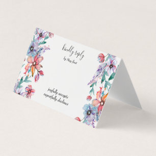 Jardin d'été   Aquarelle Floral Wedding RSVP