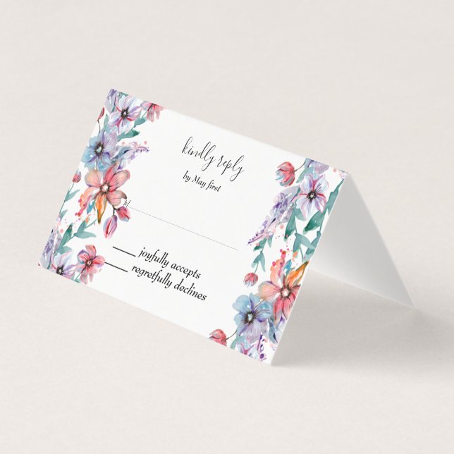 Jardin d'été Aquarelle Mariage floral (Front)
