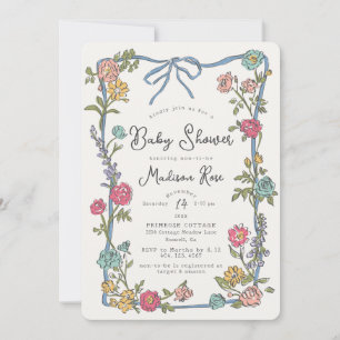 Jardin d'été Baby shower floral brillant