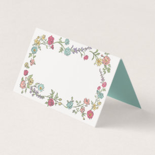 Jardin d'été Bright Floral Table Place Card