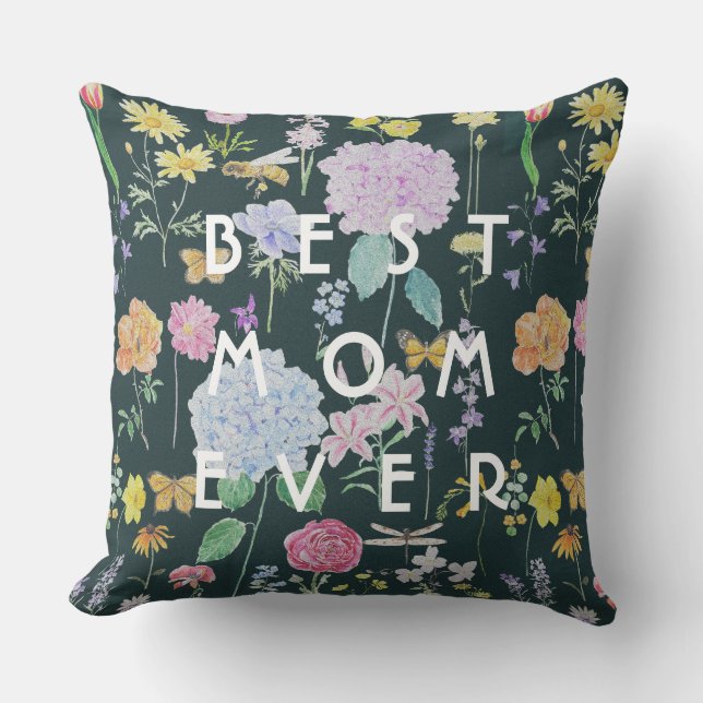 jardin d'été en vert arrière - plan coussin (Recto)